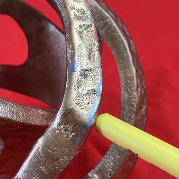 Vintage Gold Tone Metal Knot / Abstract Art / Modern Sculpture Painted / Flaw - Picture 10 of 16